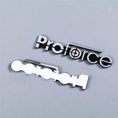 back view Plastic Car Trunk Emblem