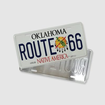 front and back view Aluminum License Plates Display Plate