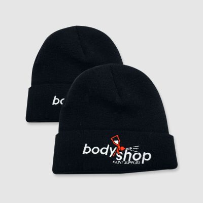 all black beanies with custom logo