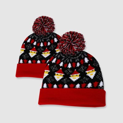 Christmas stocking cap with Santa