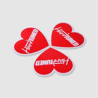 love heart die cut decal