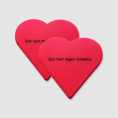 red heart ice scraper