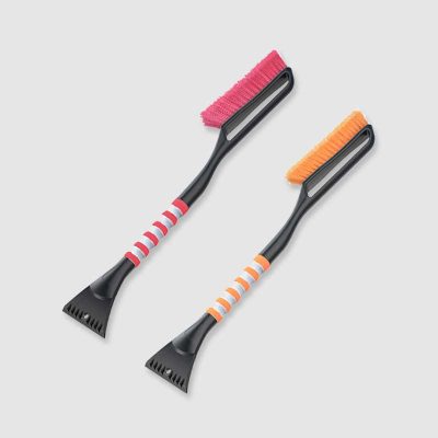 pink and orange snow brush