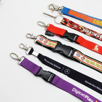 different printings on lanyard
