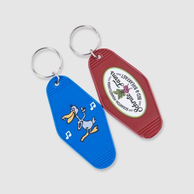 heat transfer logo on key tag
