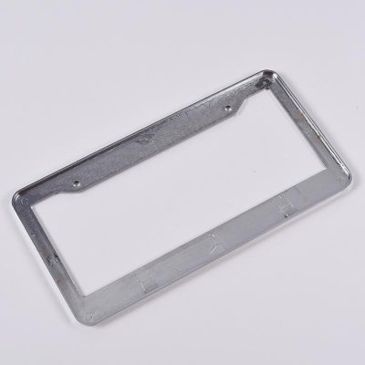 back view of Chrome Faced Engraved License Frame