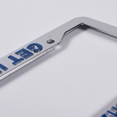 details of Zinc Engraved Metal License Plate Frame