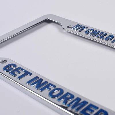 details of Zinc Engraved Metal License Plate Frame