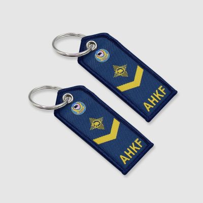 shield shape woven key ring