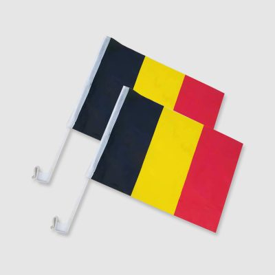 black, yellow, red car window flag