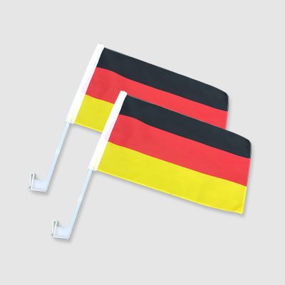 black, red, yellow window flag