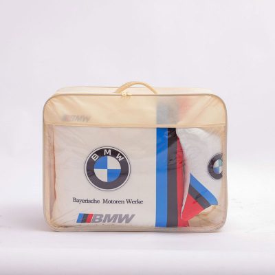 bmw pillow in the packaging