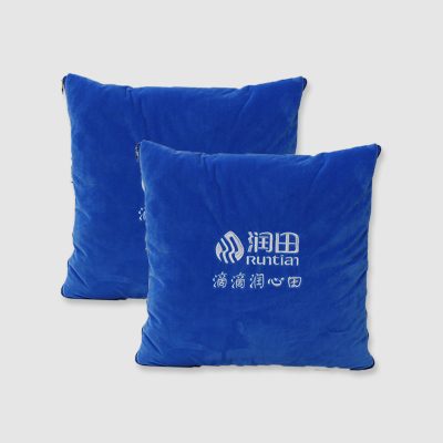 blue Square Throw Pillow Cover