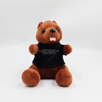 plush beaver with t shirt