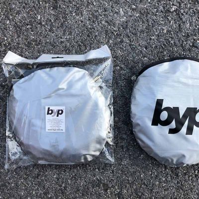 poly bag with sticker
