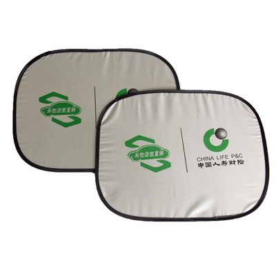 branded logo on reflective auto shades