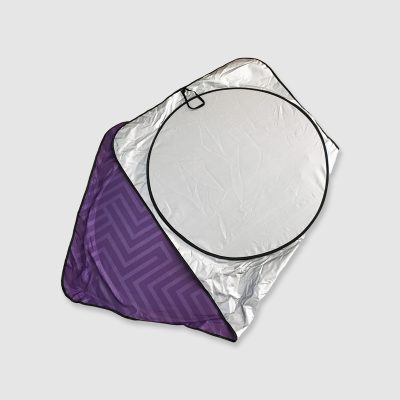 back side of purple sun shade