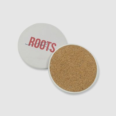 roots Round Ceramic Coaster