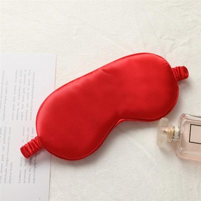 red satin eye mask