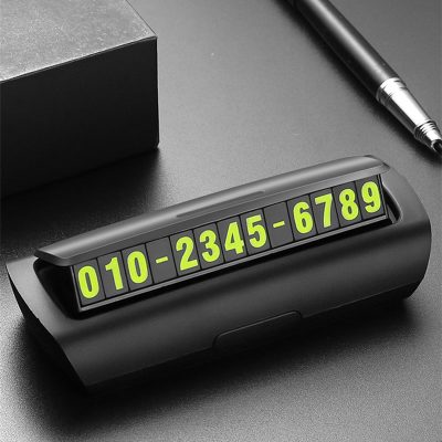 BLACK Hidden Phone Number Plates for Car Dashboard