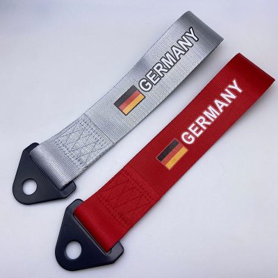 grey red Nylon Tie Down Strap