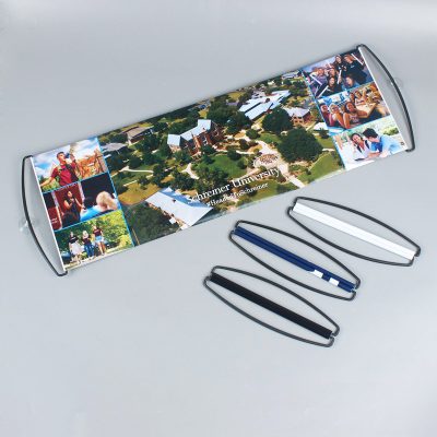 rolling up banner, schreiner university