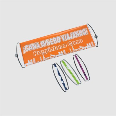 Rolling Up Cheering Vinyl Banner, handheld