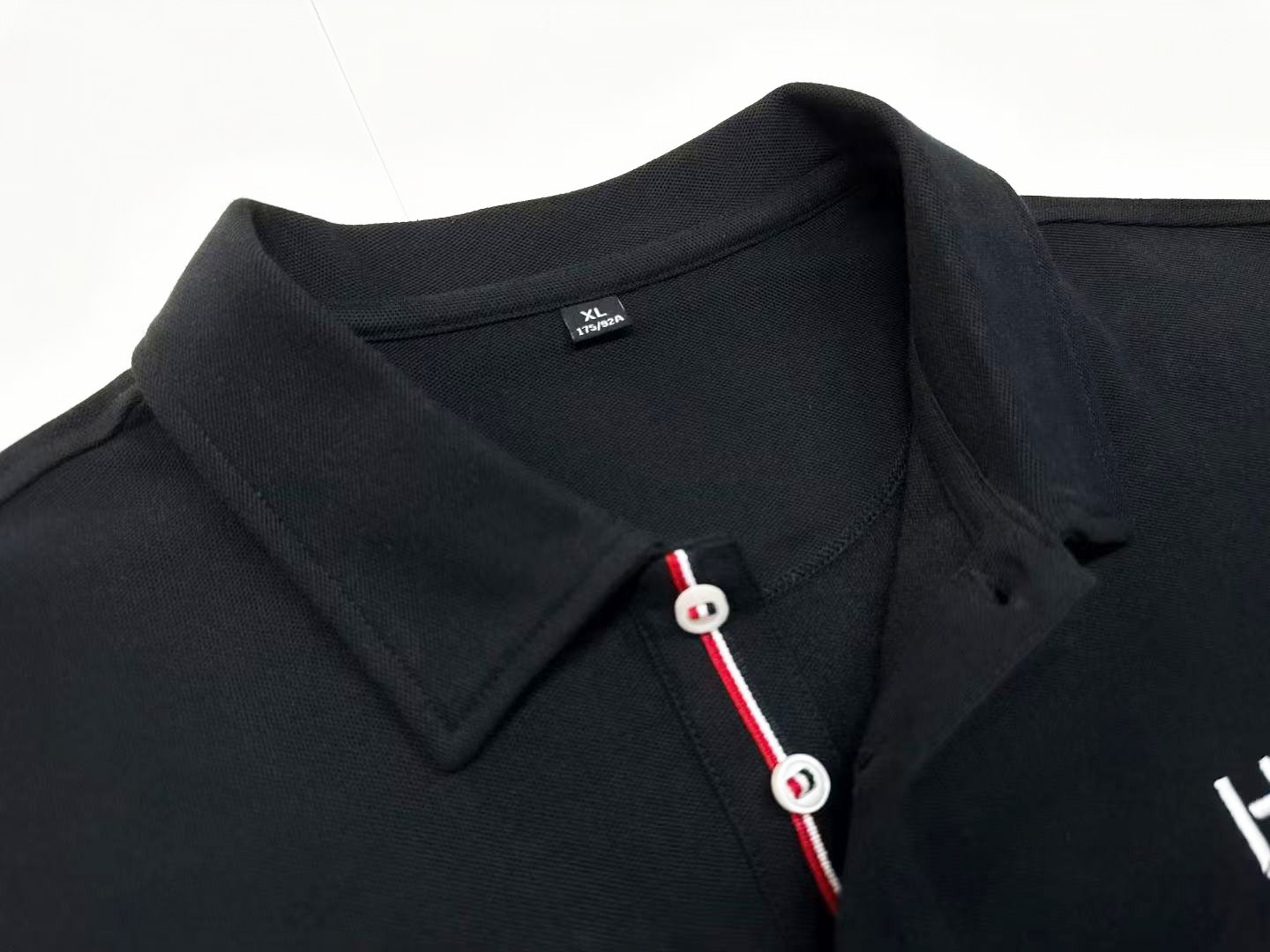Custom Workwear POLO Shirts for Team 3 black polos, neck buttons