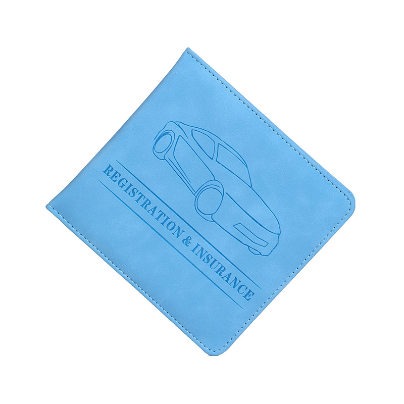 Vehicle Registration Holder Wallet Case 3 light blue Vehicle Registration Holder