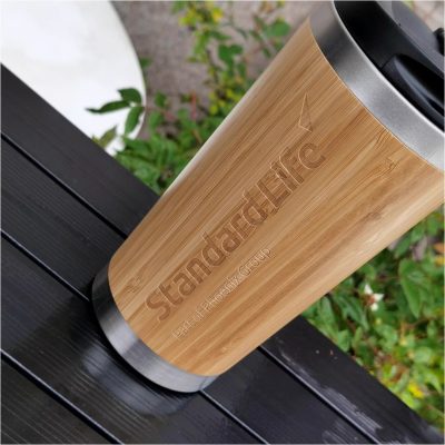 clear engraved letters and logo